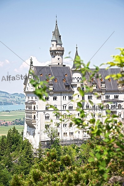 Famous Neuschwanstein Castle in Schwangau, Germany