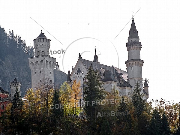 Famous Neuschwanstein Castle in Schwangau, Germany