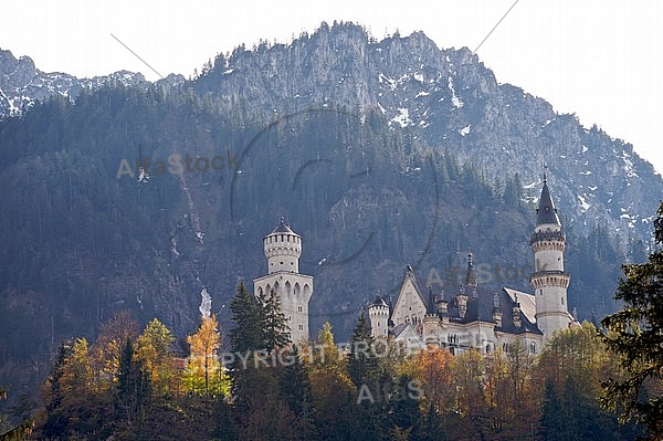 Famous Neuschwanstein Castle in Schwangau, Germany