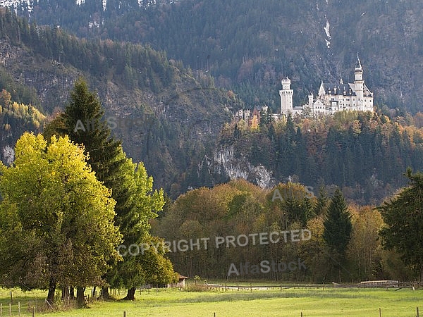 Famous Neuschwanstein Castle in Schwangau, Germany