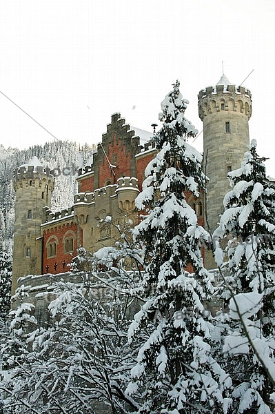 Famous Neuschwanstein Castle in Schwangau, Germany