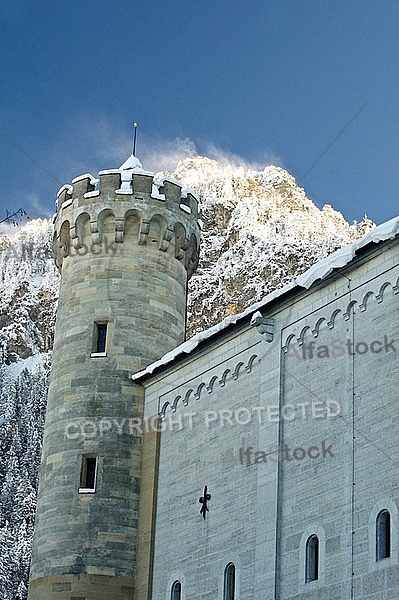 Famous Neuschwanstein Castle in Schwangau, Germany