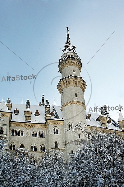 Famous Neuschwanstein Castle in Schwangau, Germany