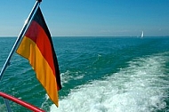 Flag of germany on a boat