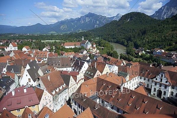 Füssen - Old town in Bavaria, Germany