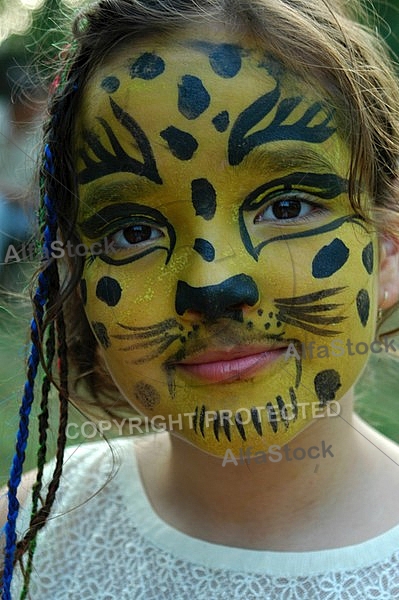 Girl with face painting