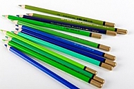 Green light Aquarell coloured pencil