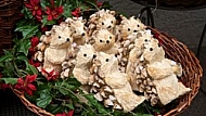 Handmade Hedgehogs in the Basket