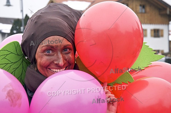 Hid Smile between Ballons , Holiday