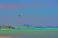 Kitesurfing, Forggensee, Bavaria, Germany