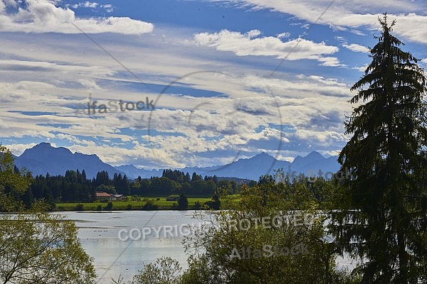 Lechbruck am See, Ostallgäu, Schwaben, Bavaria, Germany, Lech