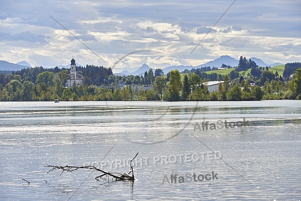 Lechbruck am See, Ostallgäu, Schwaben, Bavaria, Germany, Lech