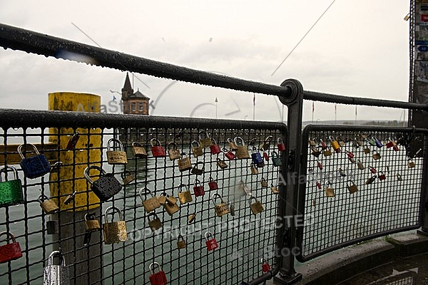 Love padlocks, Konstanz, Lake Constance, Germany