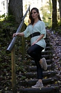 Modell girl posing in the forest