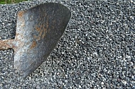 Old metal shovel