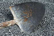 Old metal shovel