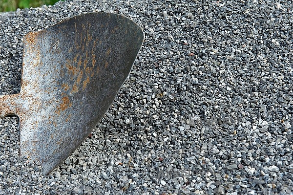 Old metal shovel