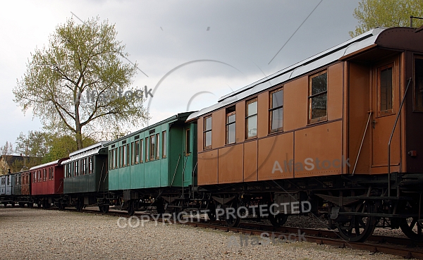 Old Railway train waiting at the station.