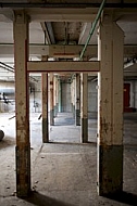 Old room with iron columns