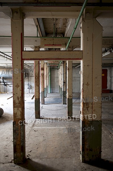 Old room with iron columns