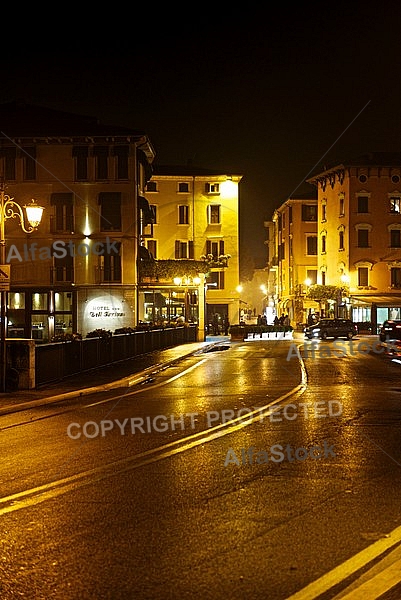 Peschiera del Garda by night, Lake Garda, Italy