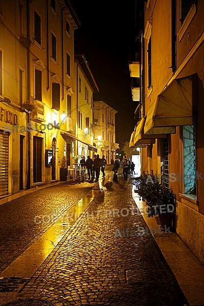 Peschiera del Garda by night, Lake Garda, Italy