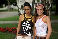 Photo shooting girls at go-kart