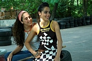 Photo shooting girls at go-kart