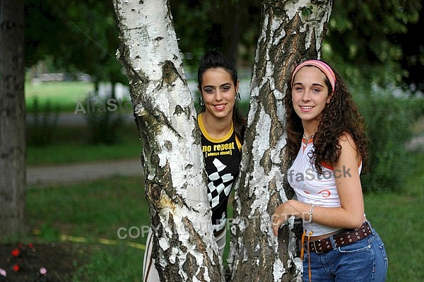 Photo shooting girls at go-kart