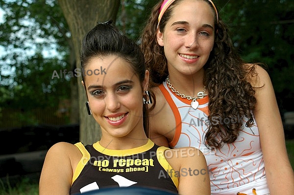 Photo shooting girls at go-kart