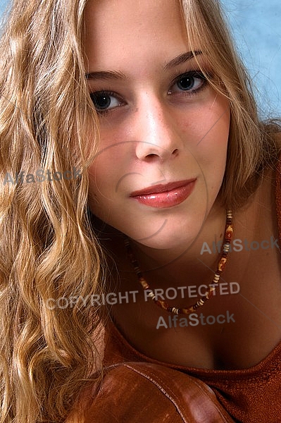 Portrait of a girl with brown hair