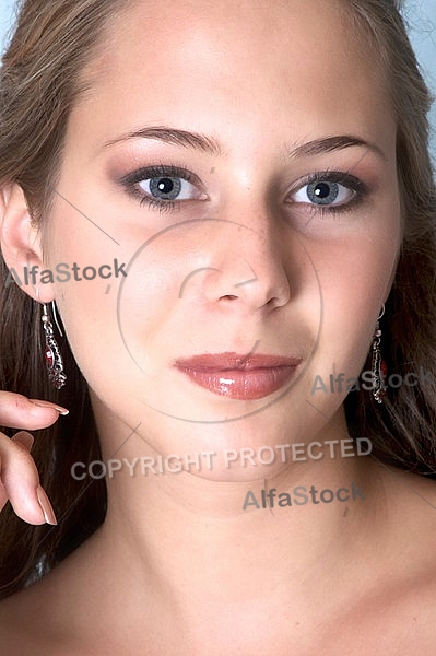 Portrait of a girl with brown hair