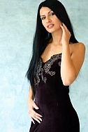 Portrait of girl with long black hair