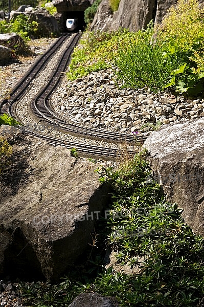 Rail transport modelling,  Mainau in Lake Constance, Germany