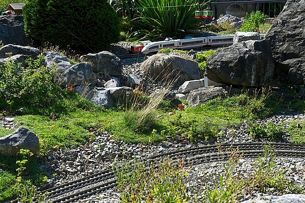 Rail transport modelling,  Mainau in Lake Constance, Germany