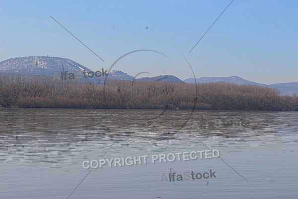 River Danube  with Mountains