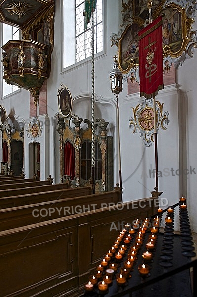 Rococo church, Seeg, Bavaria, Germany