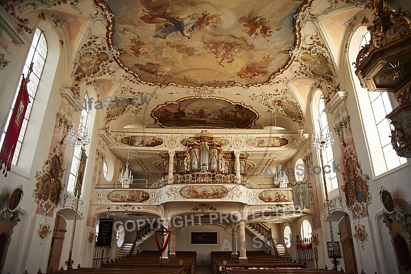 Rococo church, Seeg, Bavaria, Germany