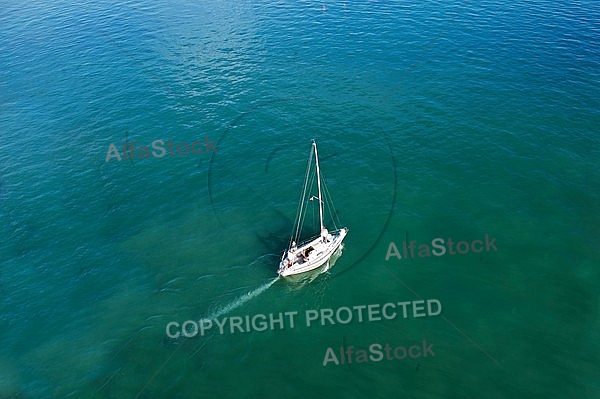 Sailing boat, Friedrichshafen,  Lake Constance, Germany