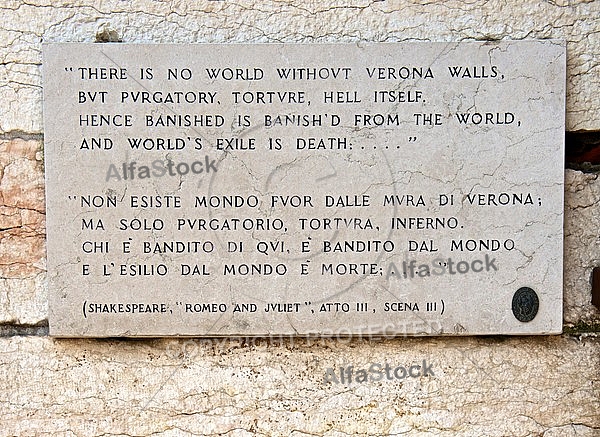Shakespeare, Verona, Italy