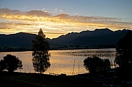 Sunset at the Lake Forggensee in Germany