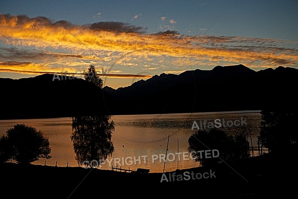 Sunset at the Lake Forggensee in Germany