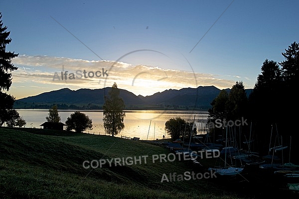 Sunset at the Lake Forggensee in Germany