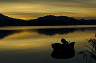 Sunset at the Lake Hopfensee in Germany