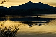 Sunset at the Lake Hopfensee in Germany