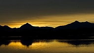 Sunset at the Lake Hopfensee in Germany