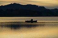 Sunset at the Lake Hopfensee in Germany