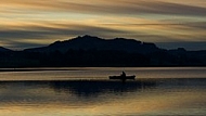 Sunset at the Lake Hopfensee in Germany