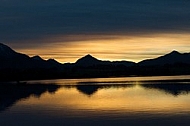 Sunset at the Lake Hopfensee in Germany