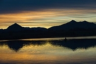 Sunset at the Lake Hopfensee in Germany